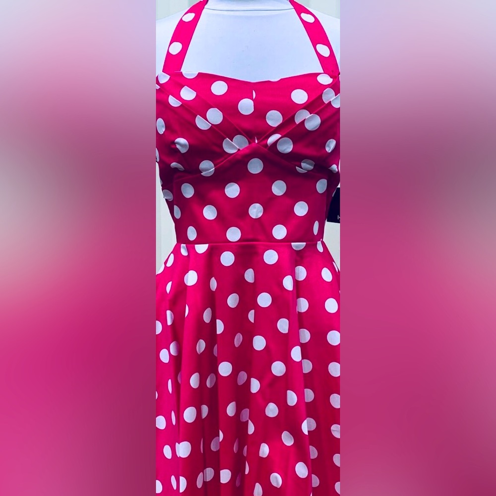 Ixia polka dot halter dress